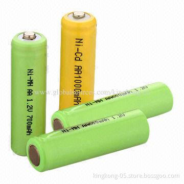 Rechargeable NiMH Batteries with 1.2V Voltage and 2,100mAh Capacity
